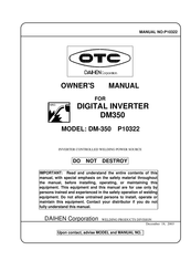 Daihen OTC DM-350 Owner's Manual
