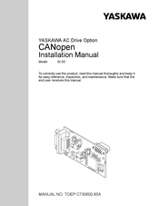 YASKAWA CANopen SI-S3 Installation Manual