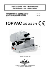 Celme TOPVAC 220 Installation Instructions Manual