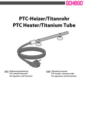 Schego PTC 300 W Operating Manual