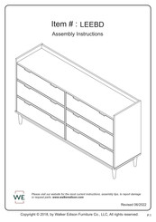 Walker Edison LEEBD Assembly Instructions Manual