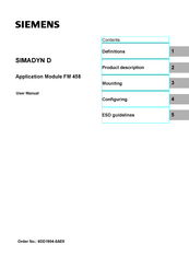 Siemens SIMADYN D FM 458 User Manual