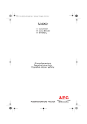 Electrolux AEG M 8000 Operating Instructions Manual