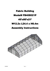 Storage Canopy FB408021P Assembly Instructions Manual