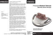 HoMedics TherapistSelect Deluxe Instruction Manual And  Warranty Information