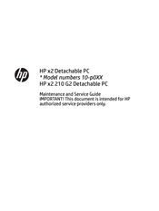 HP x2 Detachable 10-p0XX Maintenance And Service Manual