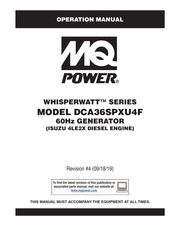 MQ Power Whisperwatt DCA36SPXU4F Operation Manual