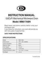Midea MM617AMN Instruction Manual