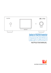Rasteme Systems RAD192D Instruction Manual