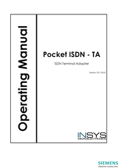 Siemens INSYS Pocket ISDN-TA Operating Manual