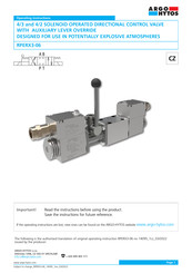 Argo-Hytos RPERX3-06 Operating Instructions Manual