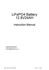 Soshine 12.8V24AH Instruction Manual