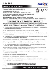 Phenix 184804 Instruction Manual