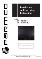 Parmco HX-1-6NF-CER-T Installation And Operating Instructions Manual
