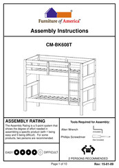 Furniture of America CM-BK608T Assembly Instructions Manual