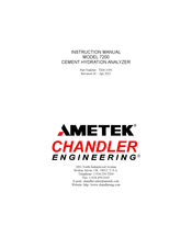 Chandler Engineering AMETEK 7200 Instruction Manual