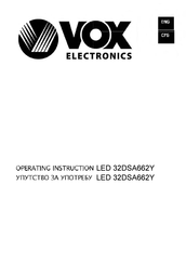 VOX electronics LED32DSA662Y Operating Instructions Manual