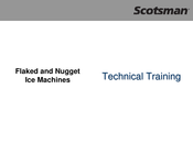 Scotsman MFE400 Technical Training Manual