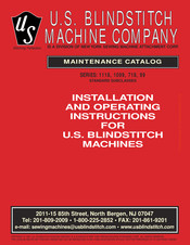 U.S. BLIND STITCH 1118 Series Installation And Operating Instructions Manual