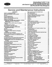 Carrier WeatherMaker 50TC 17-30 Series Service And Maintenance Instructions
