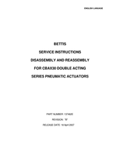 Bettis CBA730 Service Instructions Manual