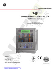 GE TRANSFORMER MANAGEMENT RELAY 745 Instruction Manual