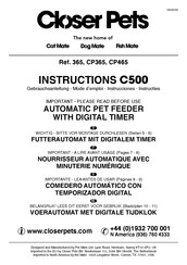 Closer pets CP365 Instructions Manual