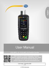 PCE Instruments PCE-MPC 15 User Manual