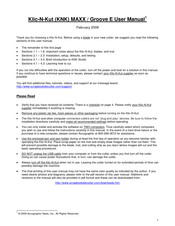 KLIC-N-KUT MAXX User Manual