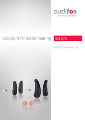 Audifon via pro IS Instructions For Use Manual