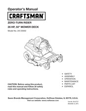 Craftsman 247.25002 Operator's Manual