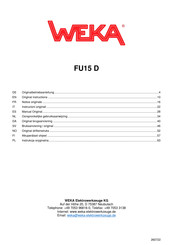 Weka FU15 D Original Instructions Manual