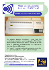 Mega Electronics 27-4007-A3 Processing Instructions