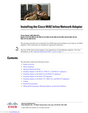 Cisco WAE-INLN-4CG Series Manual