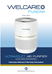 Welcare PureAir WPA200 Instruction Manual &  Warranty Information