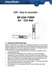 PowerWalker BP A36RM-6x9Ah How To Assemble