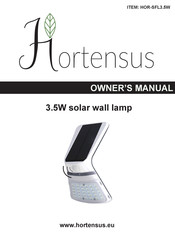 Hortensus HOR-SFL3.5W Owner's Manual