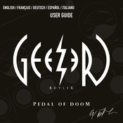 Ashdown Geezer Buttler Pedal of Doom User Manual