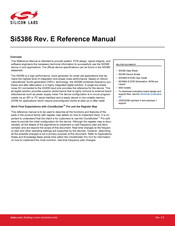 Silicon Laboratories Si5386 Reference Manual
