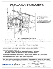 Perfect Vision PV-SFA Installation Instructions Manual