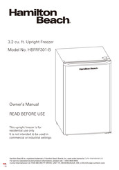 Hamilton Beach HBFRF301-B Owner's Manual