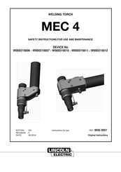 Lincoln Electric MEC 4 Safety Instruction For Use And Maintenance
