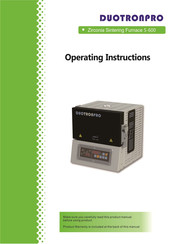 Duotronpro S-600 Operating Instructions Manual