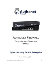 Authonet Firewall F-10 Product Overview & Operation Manual