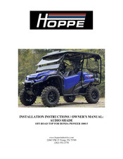 Hoppe AUDIO SHADE Installation Instructions & Owner's Manual