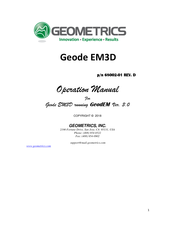 Geometrics Geode EM3D Operation Manual