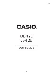 Casio DE-12E User Manual