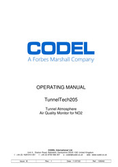 Forbes Marshall CODEL TunnelTech205 Operating Manual