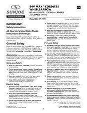 SNOWJOE sunjoe 24V-WB1000 Operator's Manual