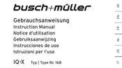 Busch+Müller IQ-X Instruction Manual